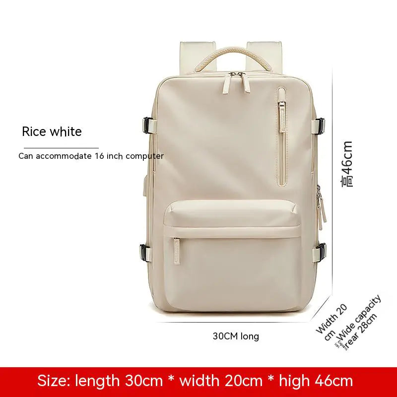 VoyageVault™ Pro-Split Travel Backpack - USB charging port