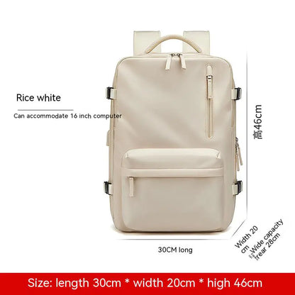 VoyageVault™ Pro-Split Travel Backpack - USB charging port