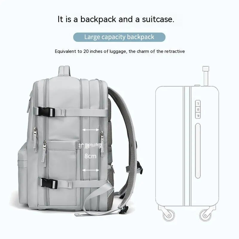 VoyageVault™ Pro-Split Travel Backpack - USB charging port