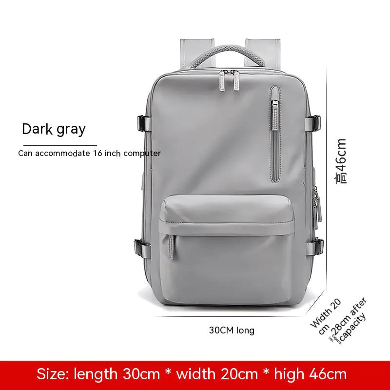 VoyageVault™ Pro-Split Travel Backpack - USB charging port