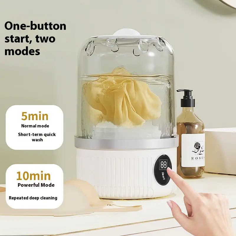 Cordless Ultrasonic Delicates Washer - 4000mAh Rechargeable Mini Washer
