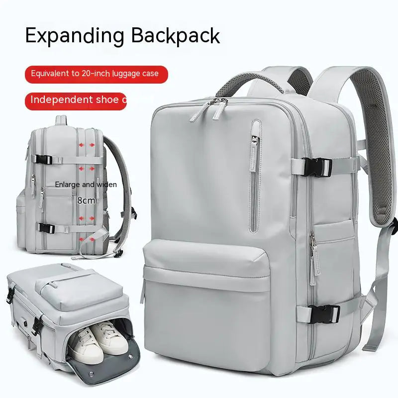 VoyageVault™ Pro-Split Travel Backpack - USB charging port