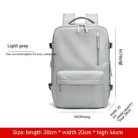 VoyageVault™ Pro-Split Travel Backpack - USB charging port