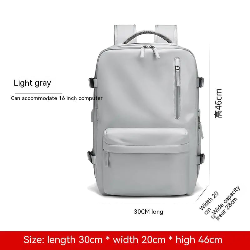 VoyageVault™ Pro-Split Travel Backpack - USB charging port
