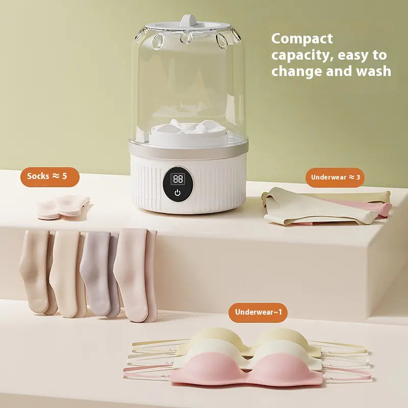 Cordless Ultrasonic Delicates Washer - 4000mAh Rechargeable Mini Washer